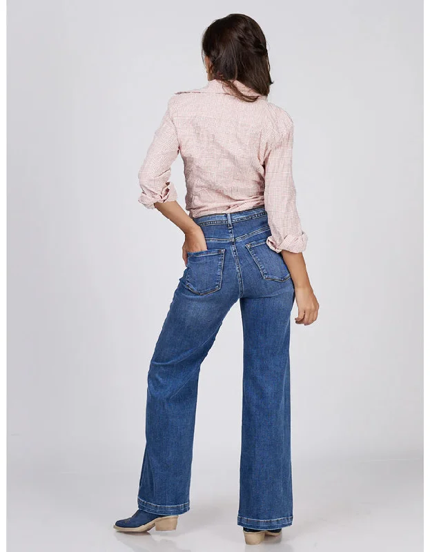 Ada Vintage Blue Denim Flares