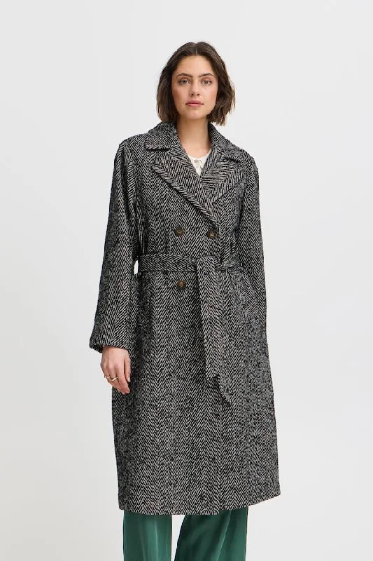 Atelier Rêve Jesse Herringbone Jaquard Coat