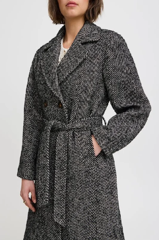 Atelier Rêve Jesse Herringbone Jaquard Coat