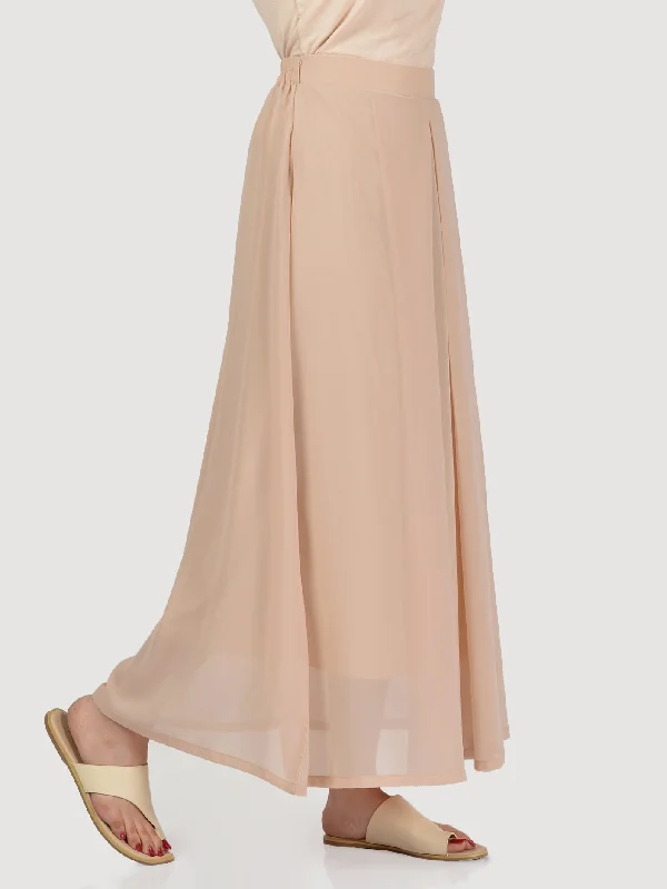 Chiffon Skirt-Beige