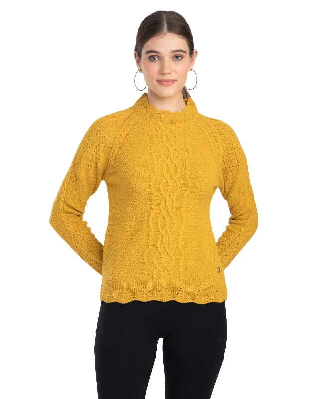 Moda Elementi Knitted sweaters pullover styles Yellow