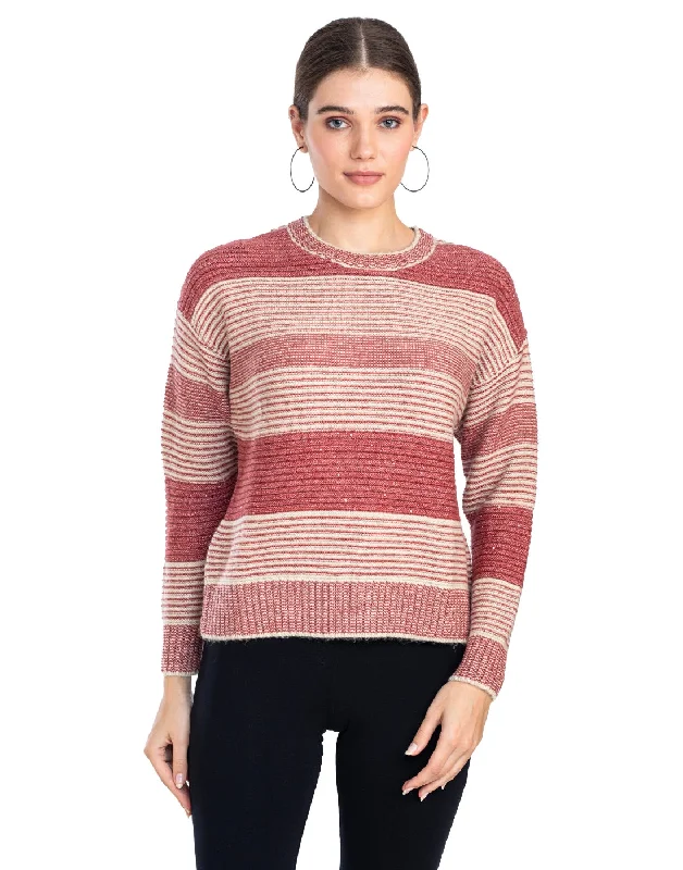 Moda Elementi Knitted sweaters pullover styles Red