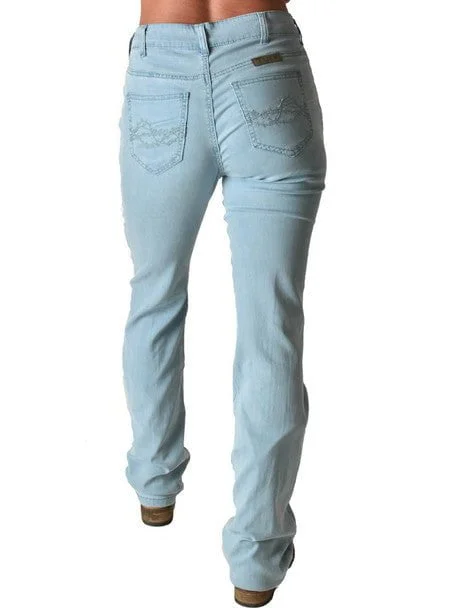 Cowgirl Tuff Womens Light UltraBreathe Light Wash Lyocell Jeans