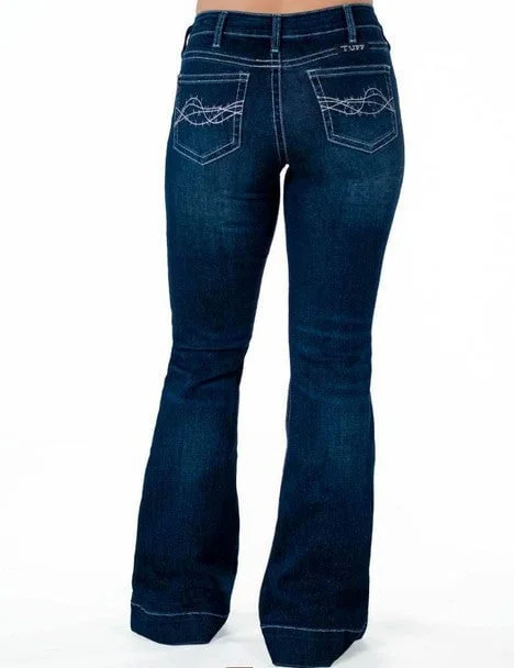 Cowgirl Tuff Womens SuperStar Dark Wash Cotton Blend Jeans