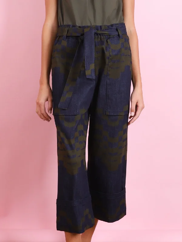 Cropped Denim Pants