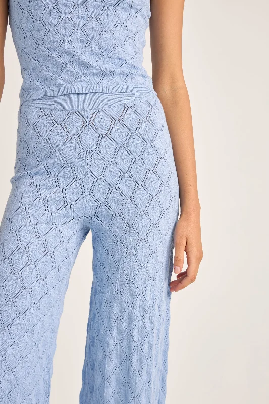 Daisy Knit Pant Dusty Blue