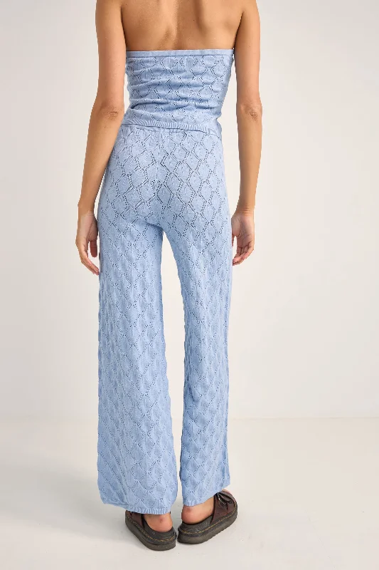 Daisy Knit Pant Dusty Blue