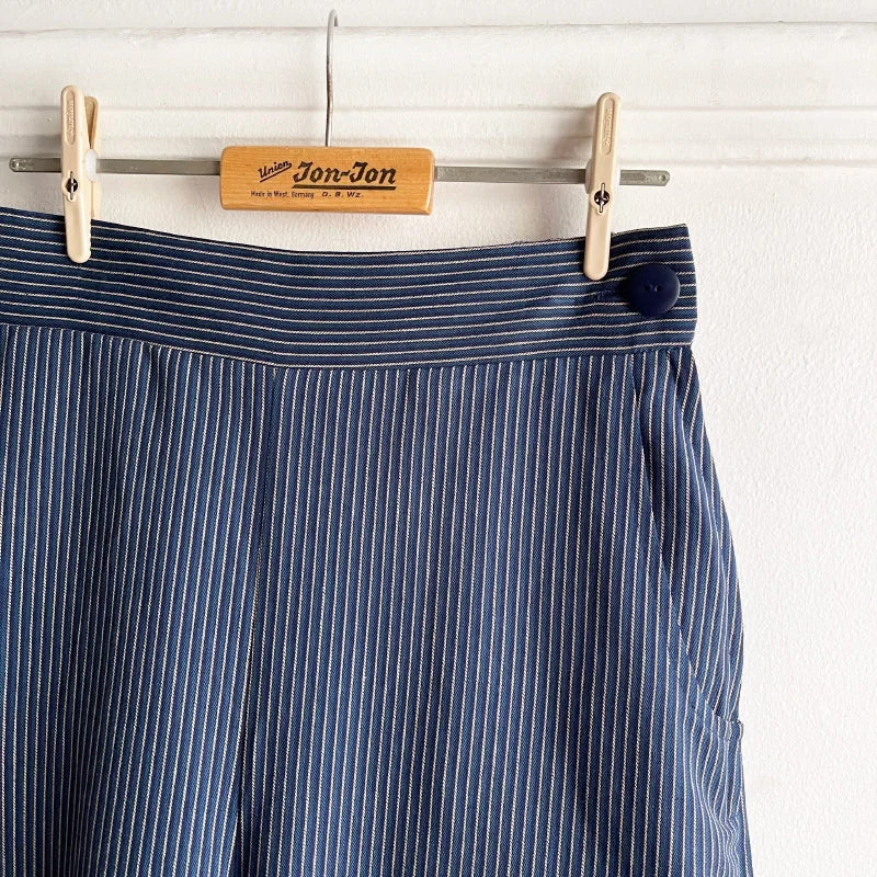 Jants Pants Pin Stripe Navy Cotton