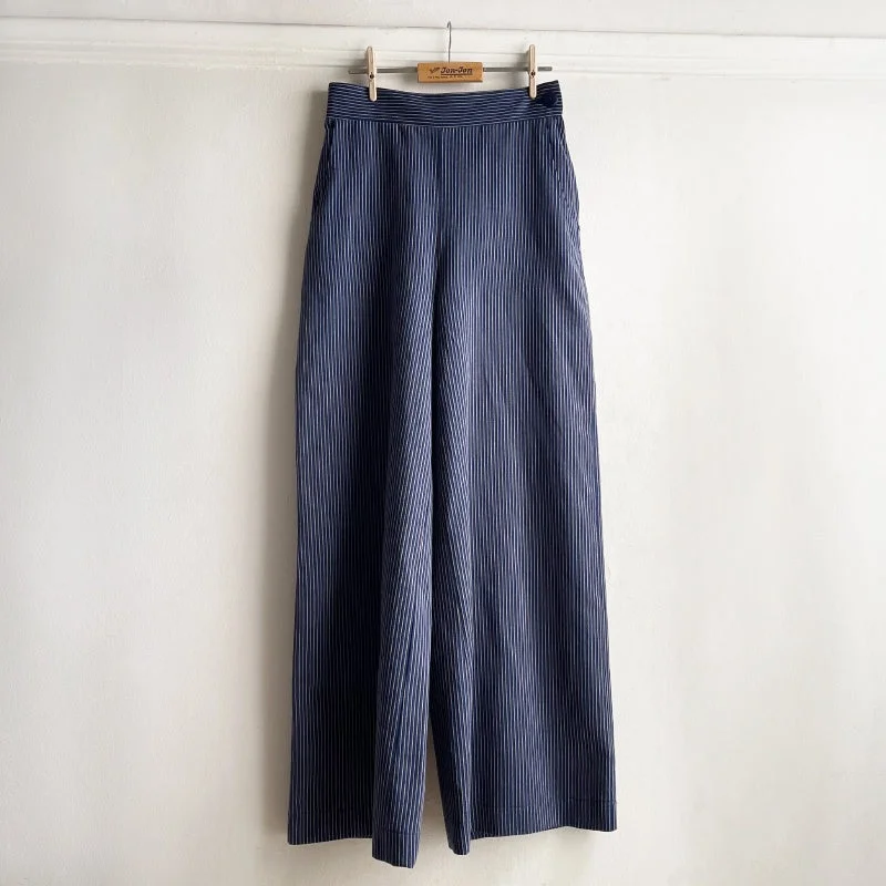 Jants Pants Pin Stripe Navy Cotton