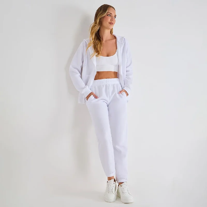 Ladies White Zip Jacket