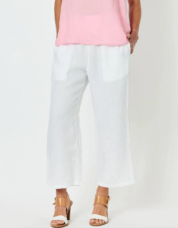 Lara Wide Leg Pant White