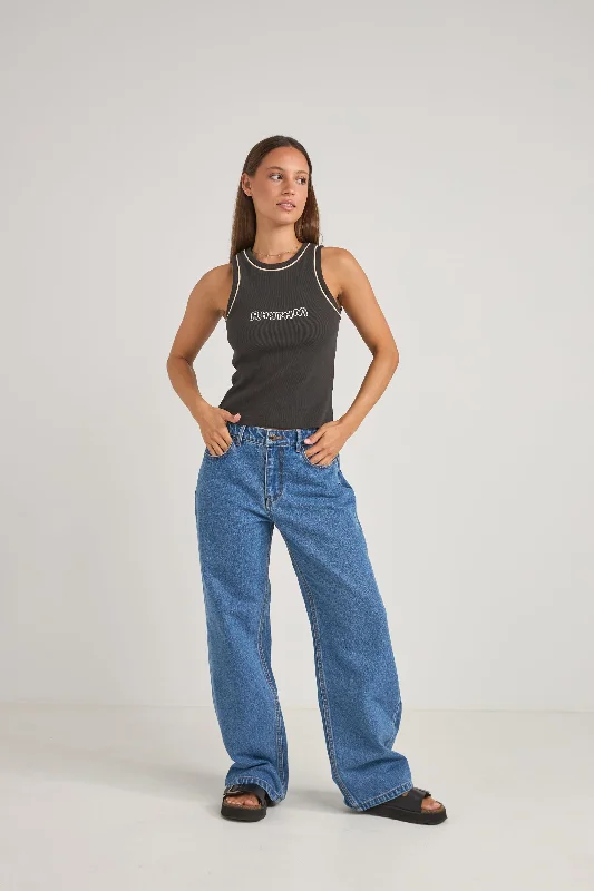 Lula Low Rise Pant Sea Blue