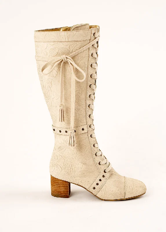 Marita Tall Boot in Bone