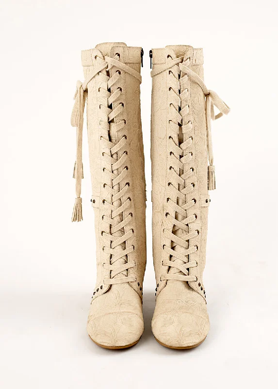 Marita Tall Boot in Bone