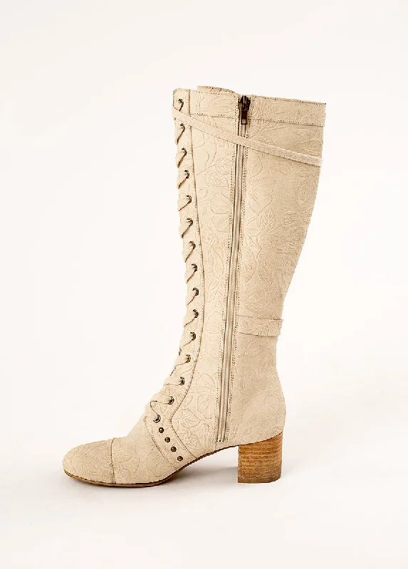 Marita Tall Boot in Bone