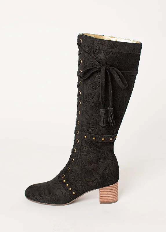 Marita Tall Boot in Washed Black