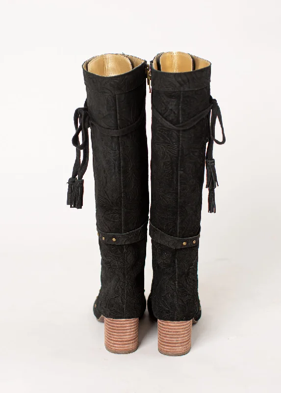 Marita Tall Boot in Washed Black