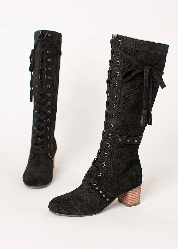 Marita Tall Boot in Washed Black