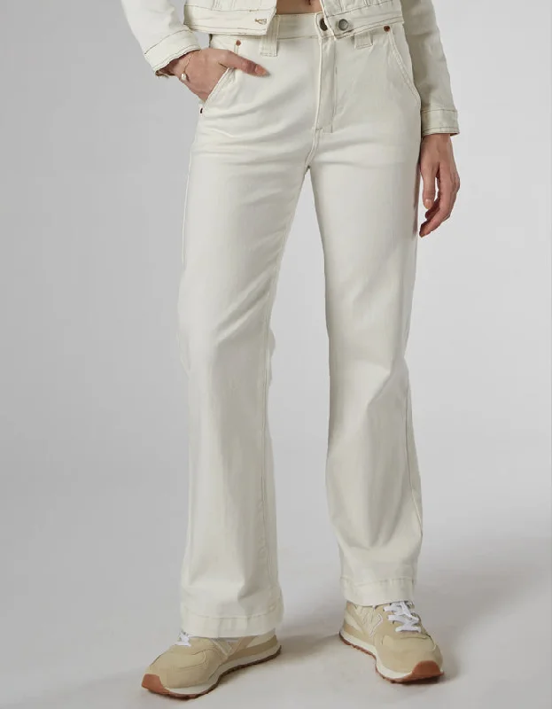 Misika Ivory Flare Trousers