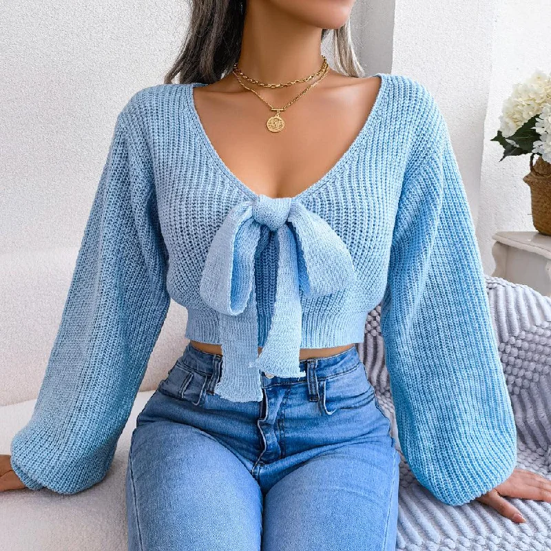 MJ Callie Bow Cropped Sweater