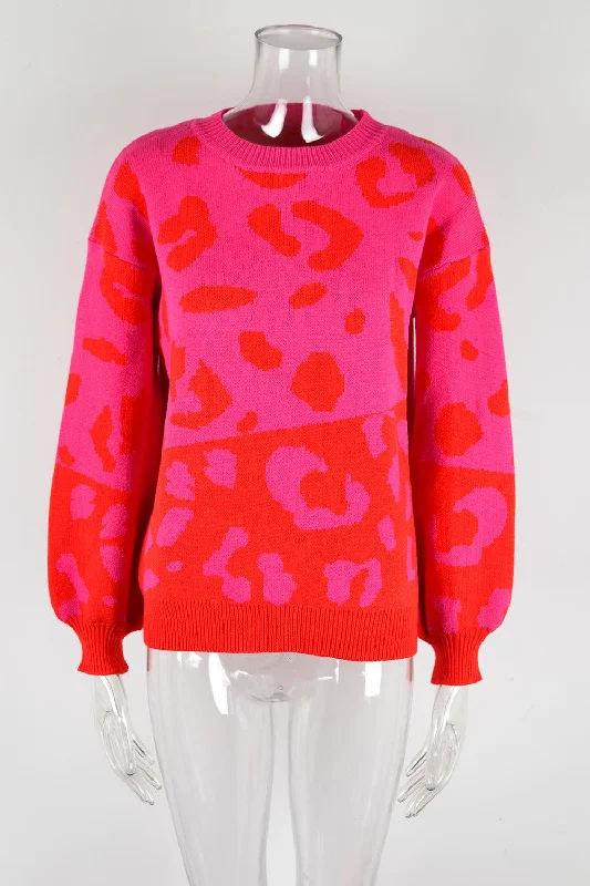 MJ Ellie Leopard Pullover Sweater