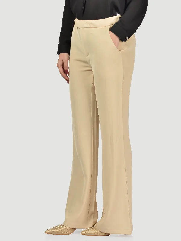 Flared High-Waist Pants