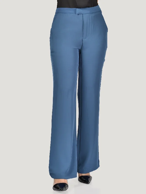 Flared High-Waist Pants