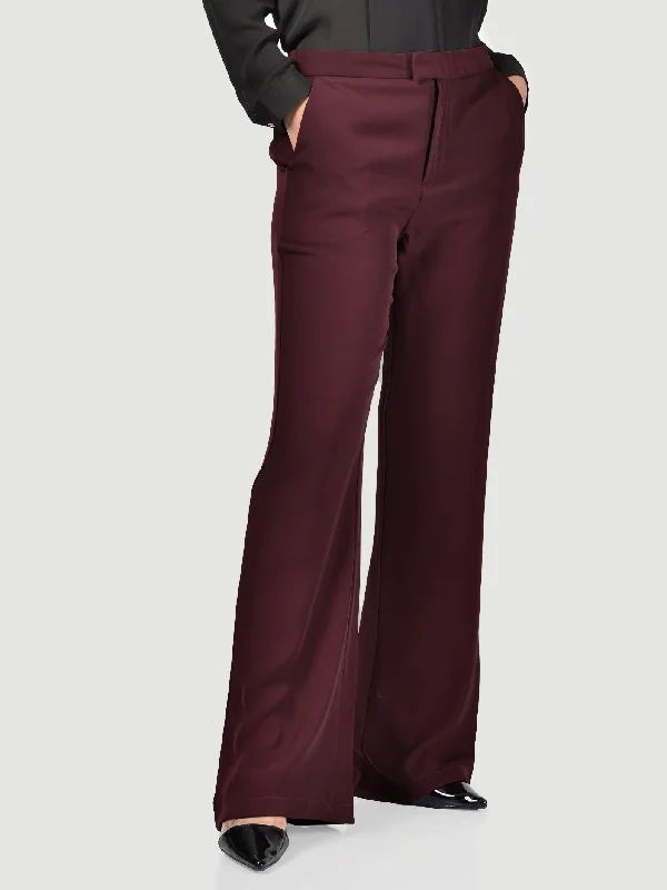 Flared High-Waist Pants