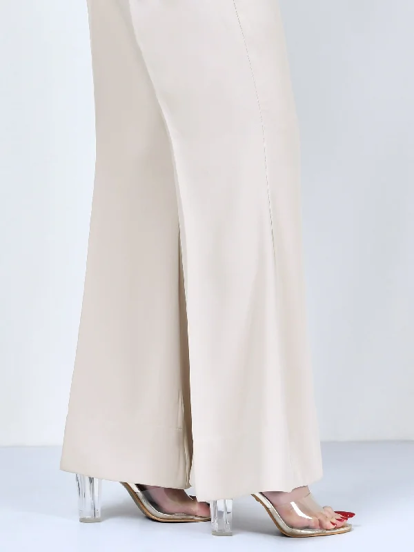 Bootcut Pants-Cream