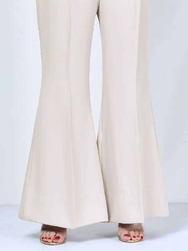 Bootcut Pants-Cream