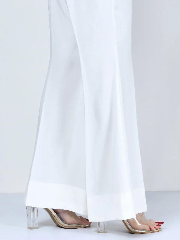 Bootcut Pants-Off White