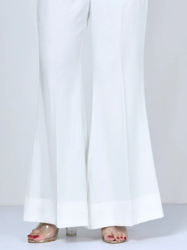 Bootcut Pants-Off White