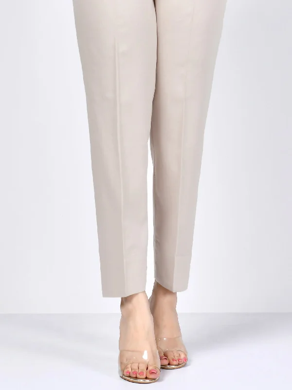 Straight Trouser-Dark Cream