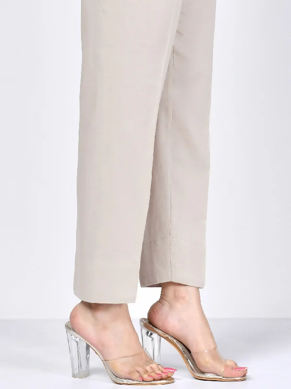 Straight Trouser-Dark Cream