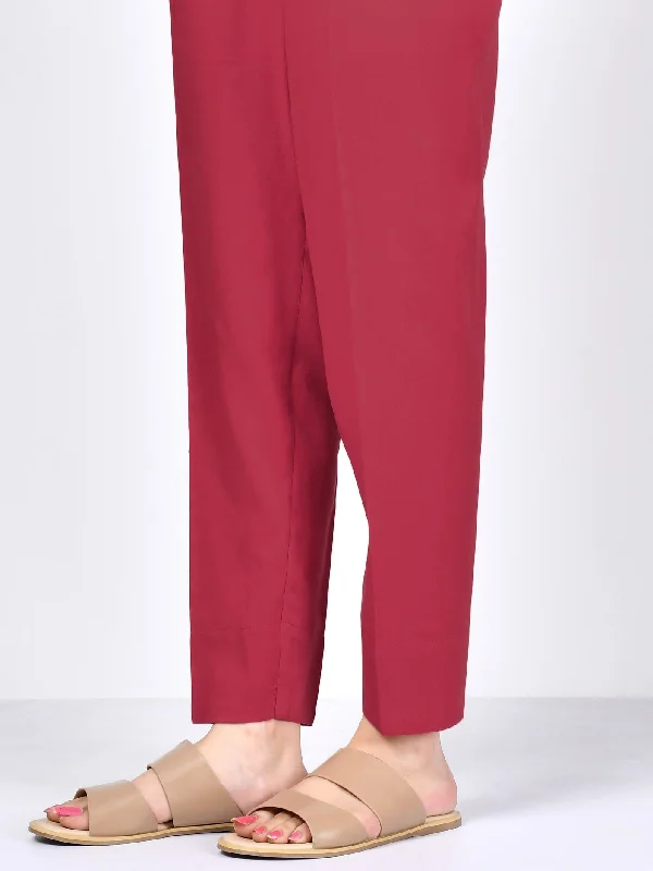 Straight Trouser-Dark Red