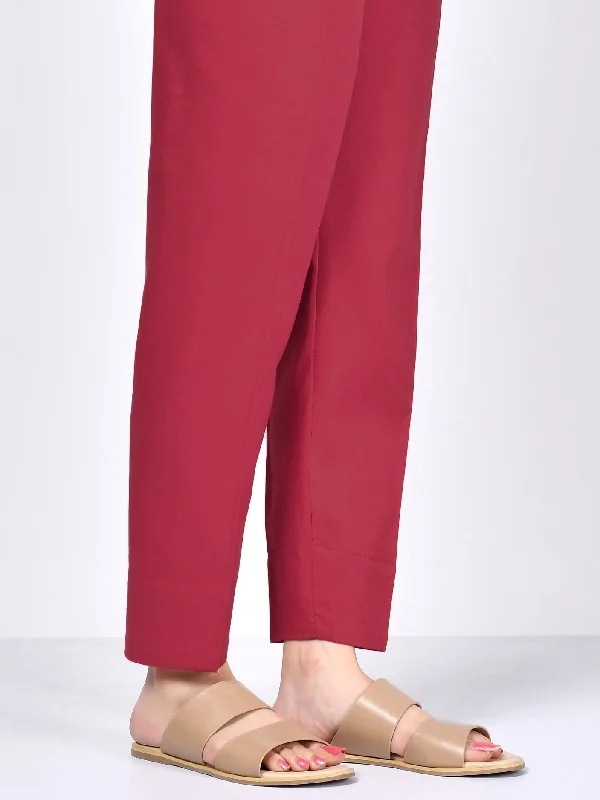 Straight Trouser-Dark Red