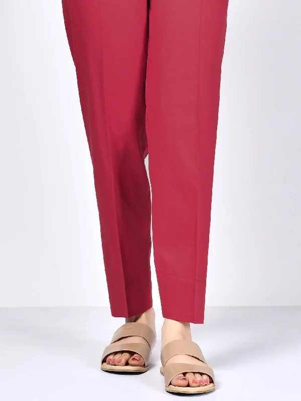 Straight Trouser-Dark Red