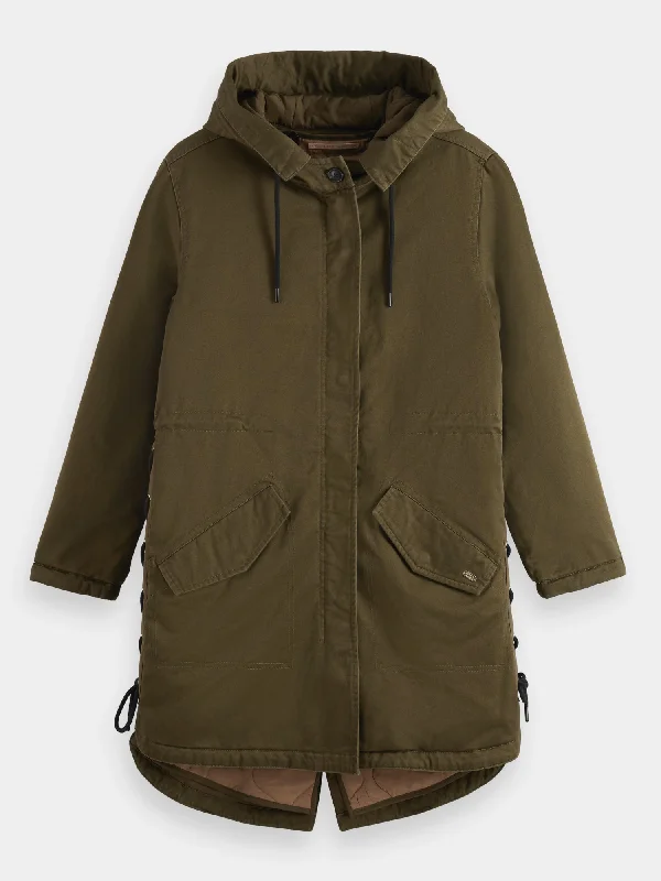 Parka with removable inner gilet