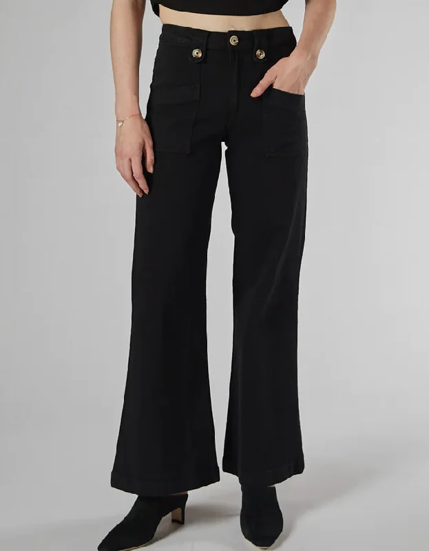 Piper Black Wide Leg Trouser