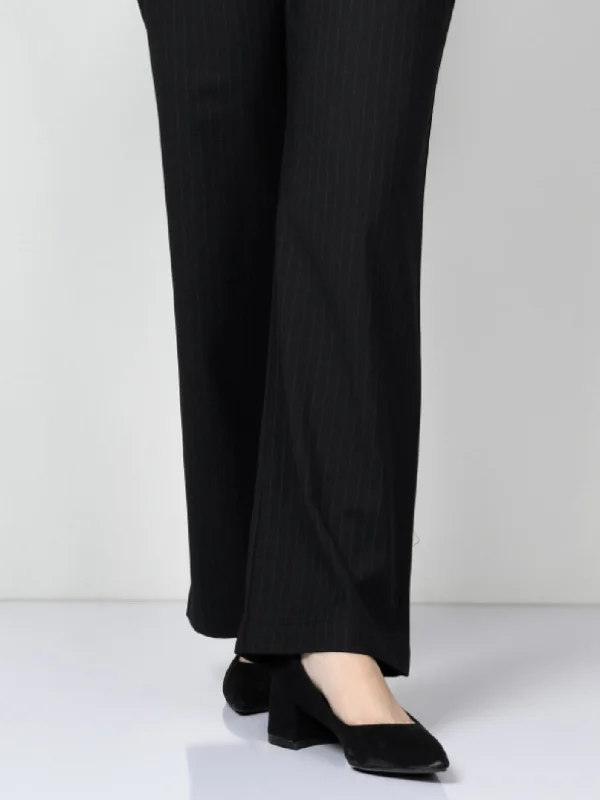 Striped Suit Pants - Black