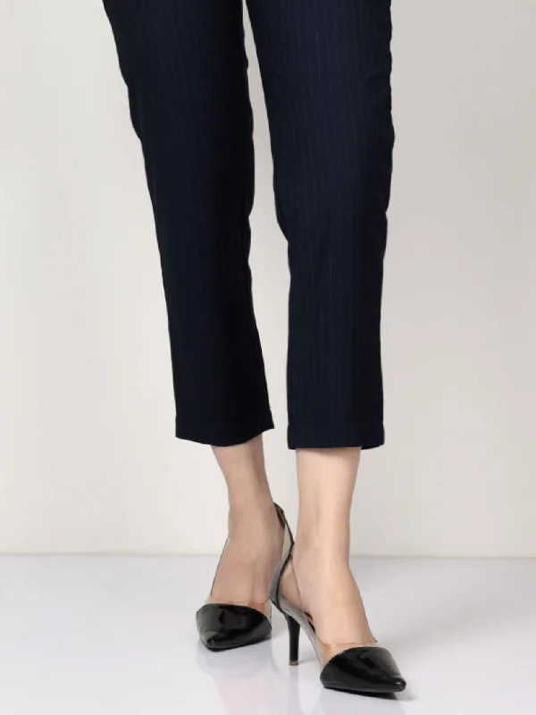 Striped Suit Pants - Blue