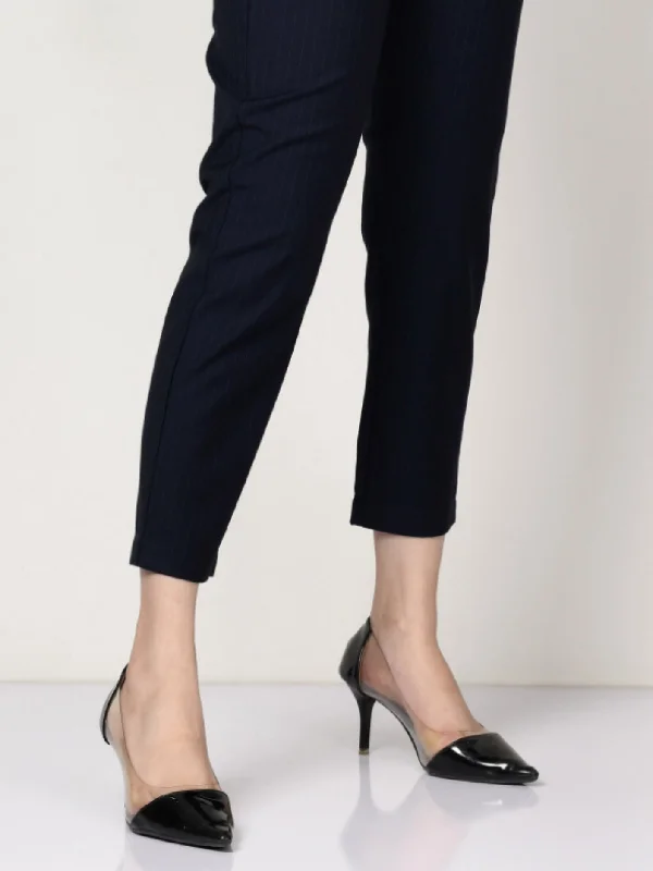 Striped Suit Pants - Blue