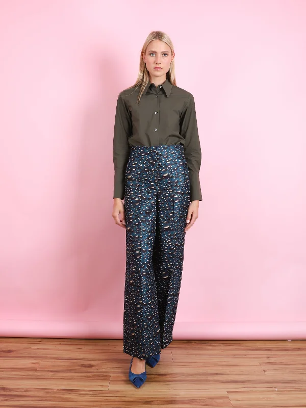 Printed Peacock Pants