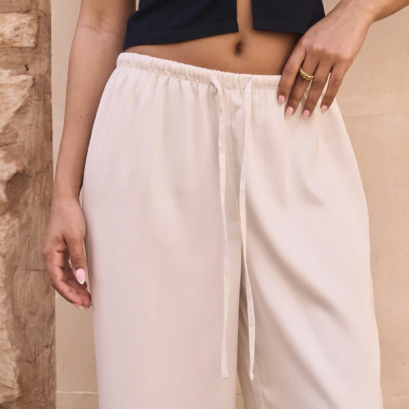 Satin Trousers - Off White