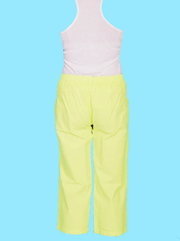 Scully Womens Lime 100% Cotton Drawstring Capri Pants