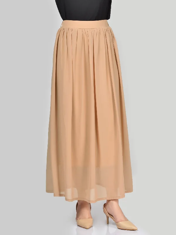 Chiffon Skirt-Skin