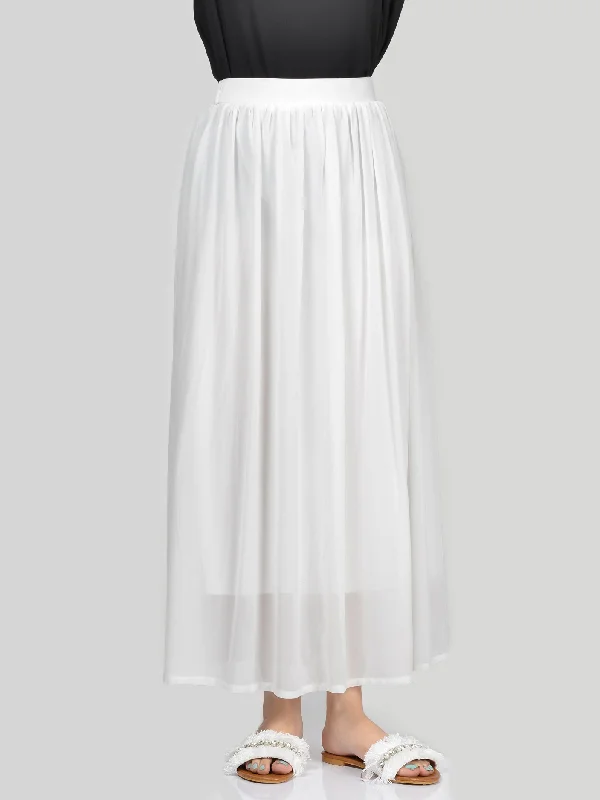 Chiffon Skirt-White