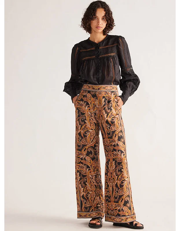 Sophie Pant Black Print