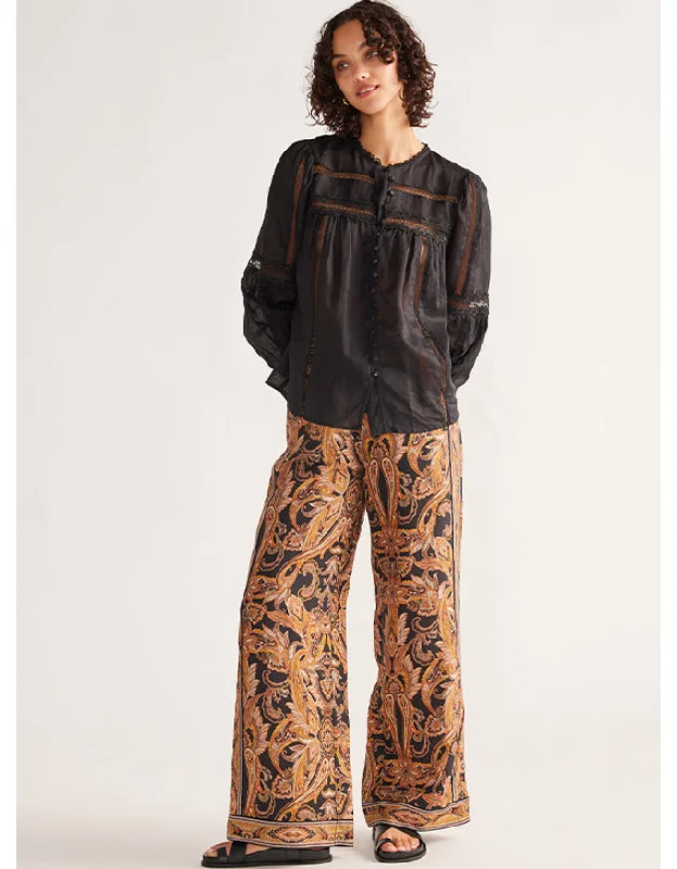 Sophie Pant Black Print