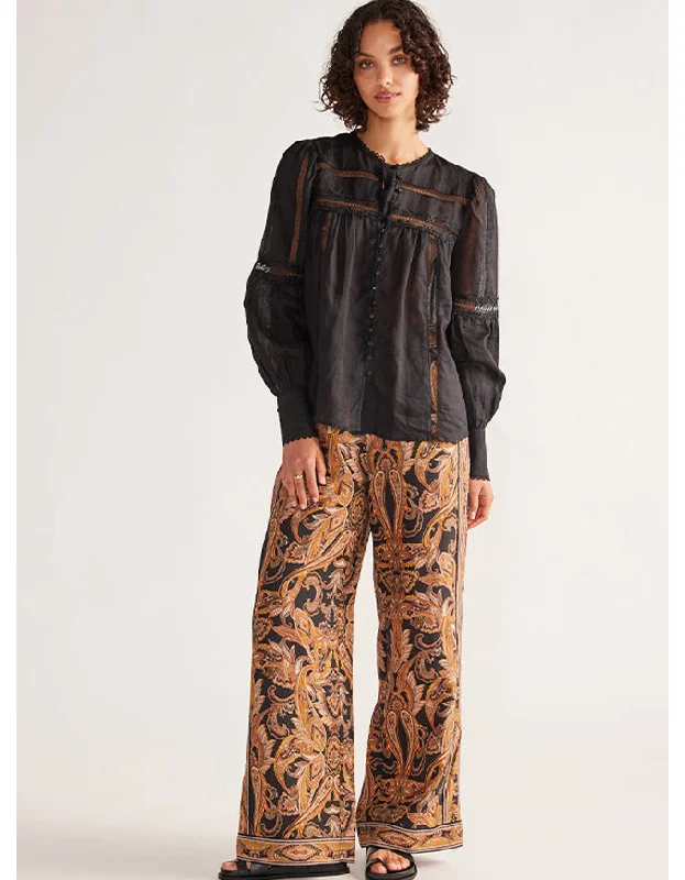 Sophie Pant Black Print